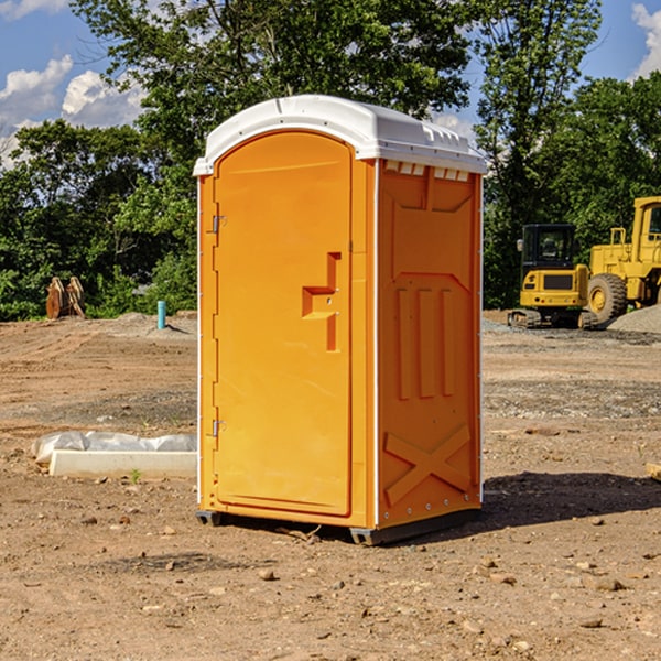 how often are the portable toilets cleaned and serviced during a rental period in Caddo Texas